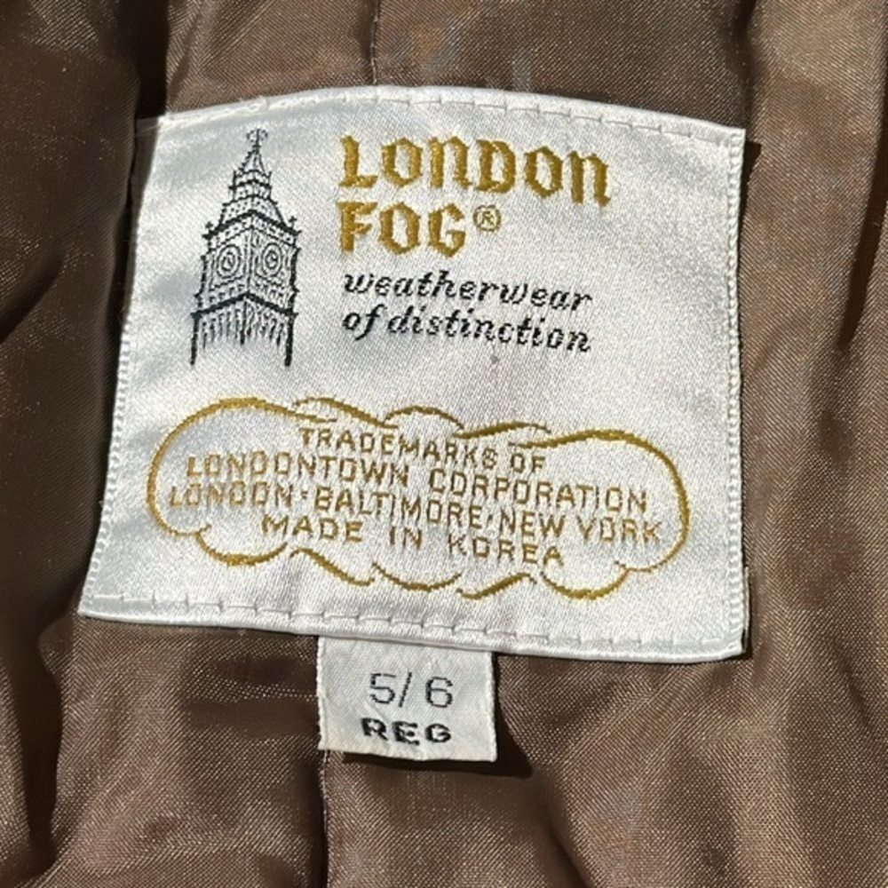 Vintage London Fog 2pc jacket khaki removable zip liner women’s size 5/6 (1716) - Picture 13 of 14